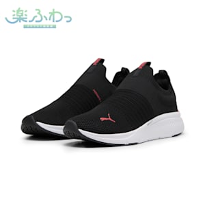 ユニセックス ソフトライド プロ エコー スリッポン ランニングシューズ, PUMA Black-PUMA White-For All Time Red, extralarge-JPN