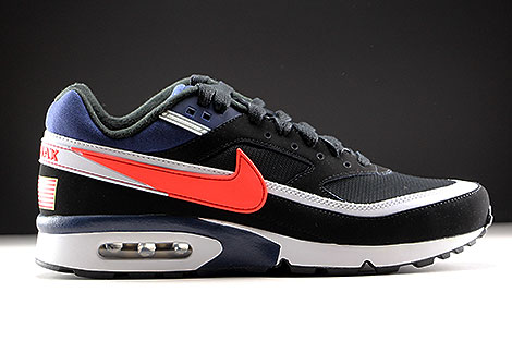 Nike Air Max BW Premium Black Crimson Midnight Navy