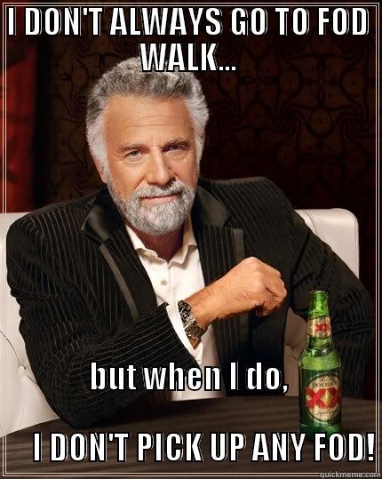 FOD WALK - I DON'T ALWAYS GO TO FOD WALK... BUT WHEN I DO,                                                             I DON'T PICK UP ANY FOD! The Most Interesting Man In The World