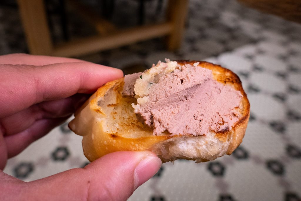 Chicken liver pate at Bun Cha Cha, a Vietnamese restaurant in Shanghai specializing in bun cha. Photo by Rachel Gouk. 