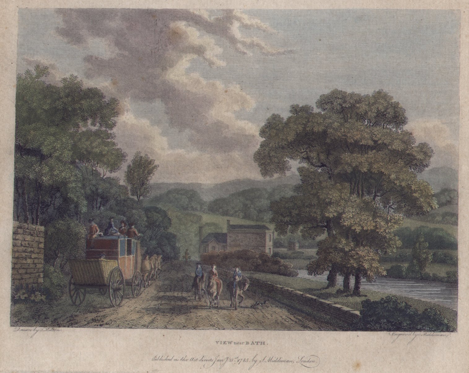 Print - View near Bath. - Middiman