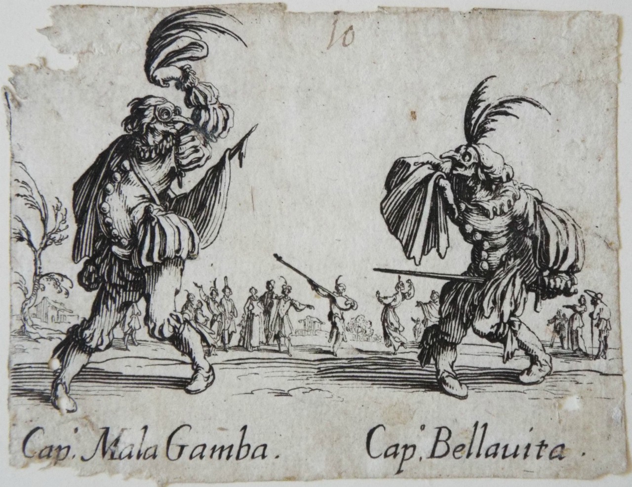 Etching - Cap. Mala Gamba. Cap. Bellavita. - Callot