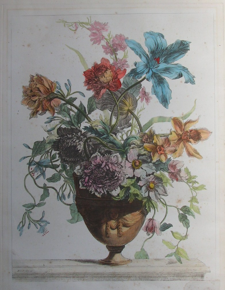 Print - (Vase of Flowers) - Poilly