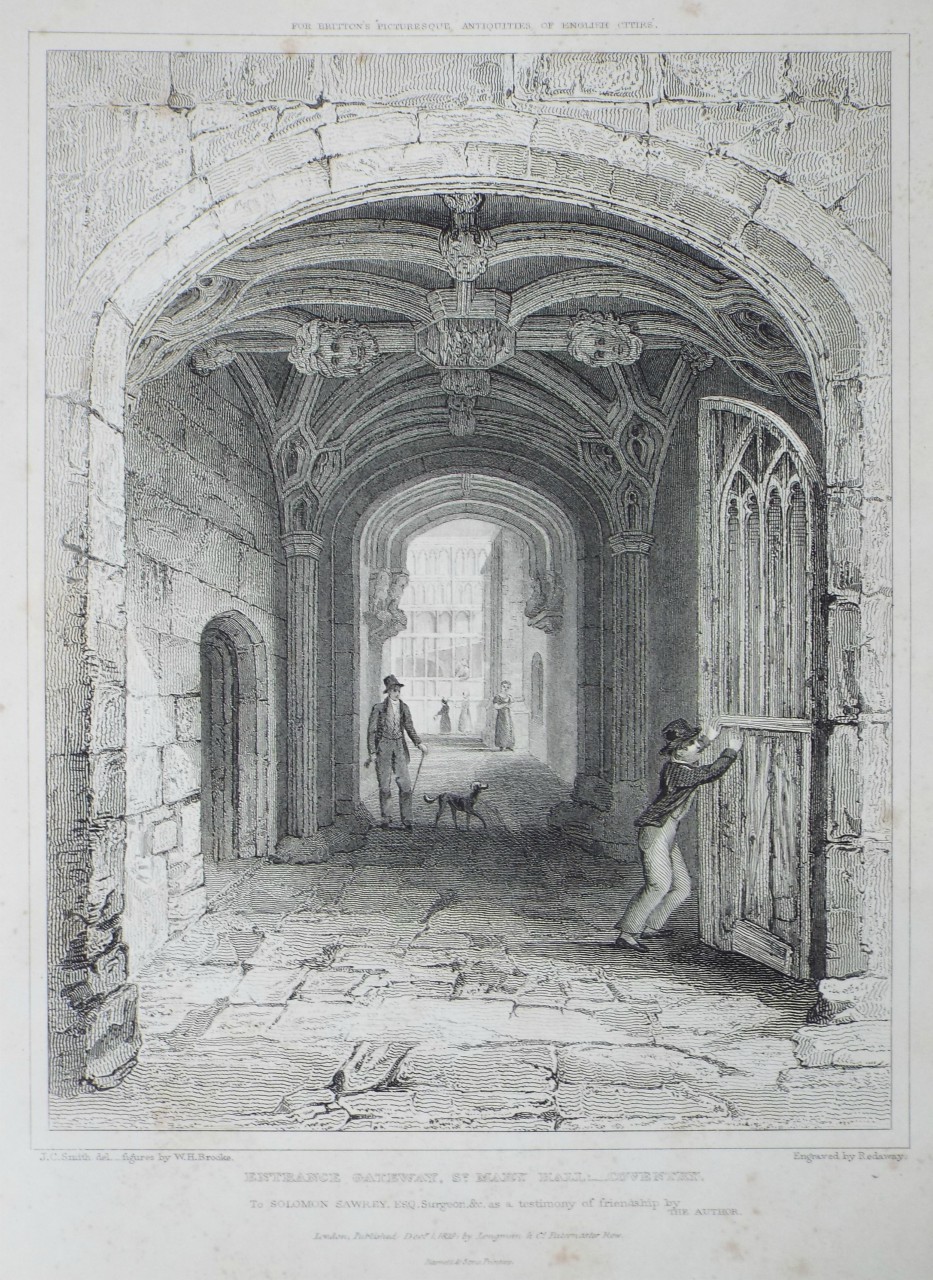 Print - Entrance Gateway, St. Mary Hall. Coventry. - Redaway