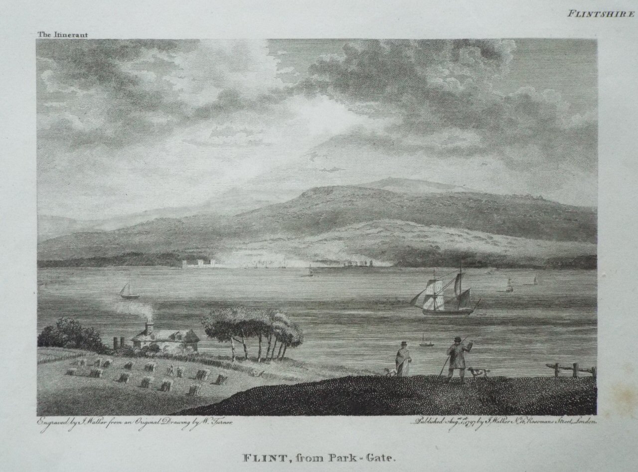 Print - Flint, from Park - Gate. - Walker