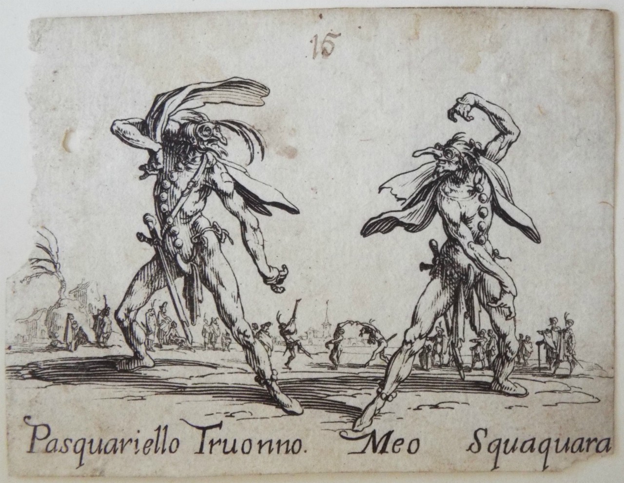 Etching - Pasquariello Truonno. Meo Squaquara. - Callot