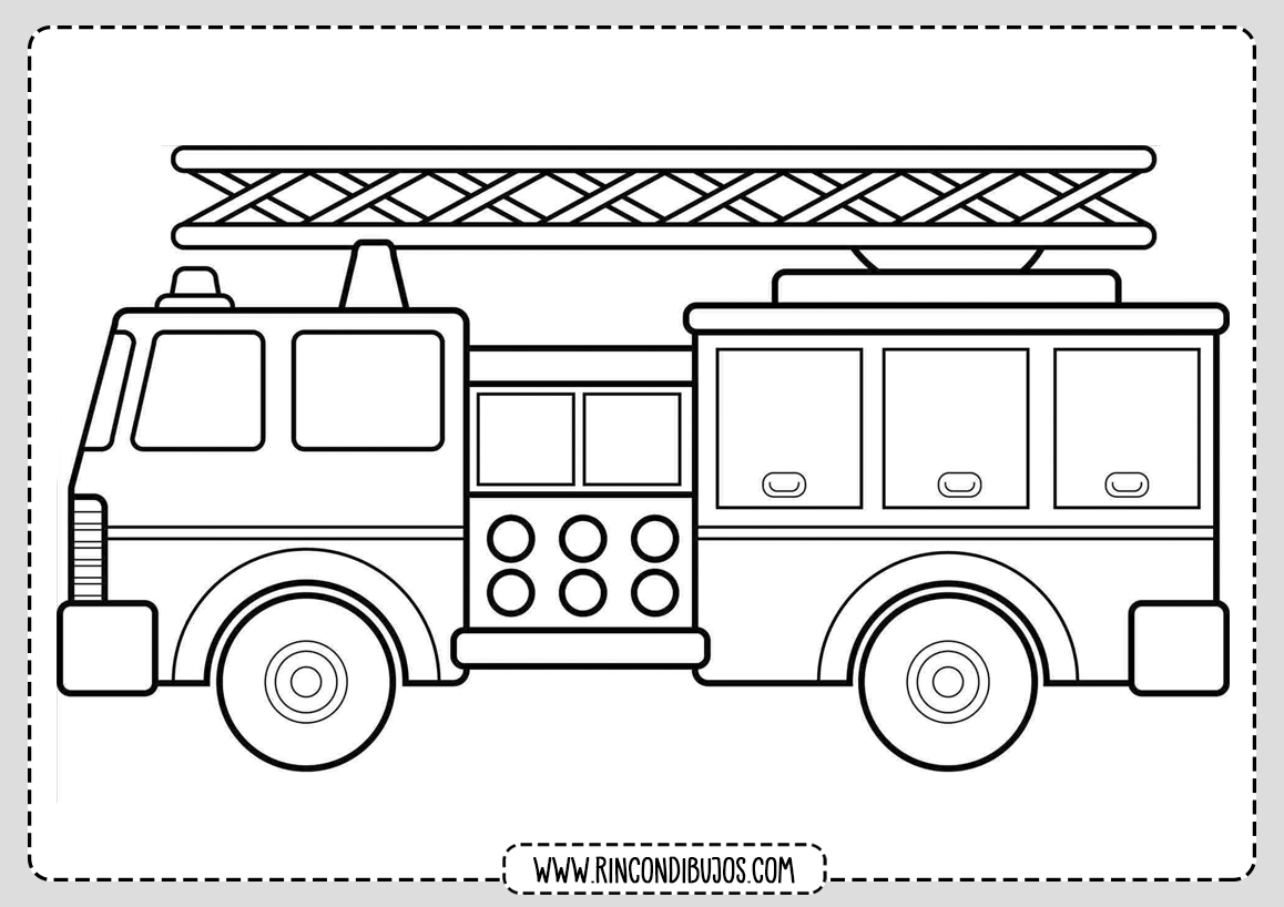 Dibujos de Camion de Bomberos Colorear