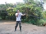 Roger Uses the Blowgun - Ecuador, January 2006