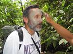 Roger J. Wendell river mud face - Amazonia, Ecuador, January 2006