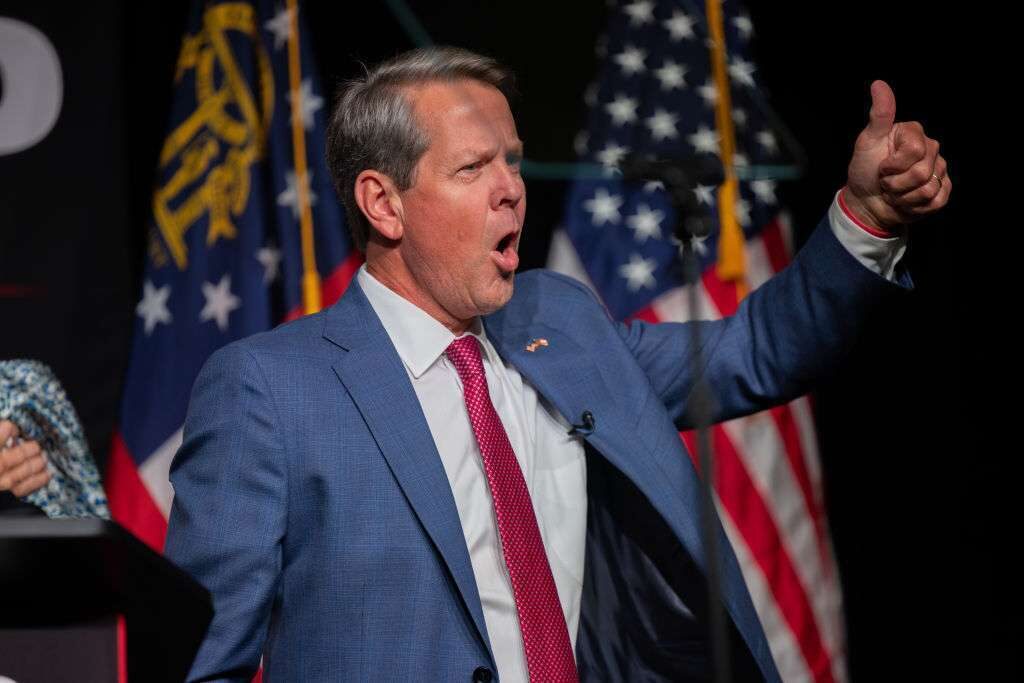 For more than a year, Gov. Brian Kemp and others in Georgia have drawn the former president’s ire. But Republican voters have moved on, Winston writes. Above, Kemp celebrates his nomination Tuesday night.