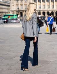 Flare Leg Jeans & Blazer