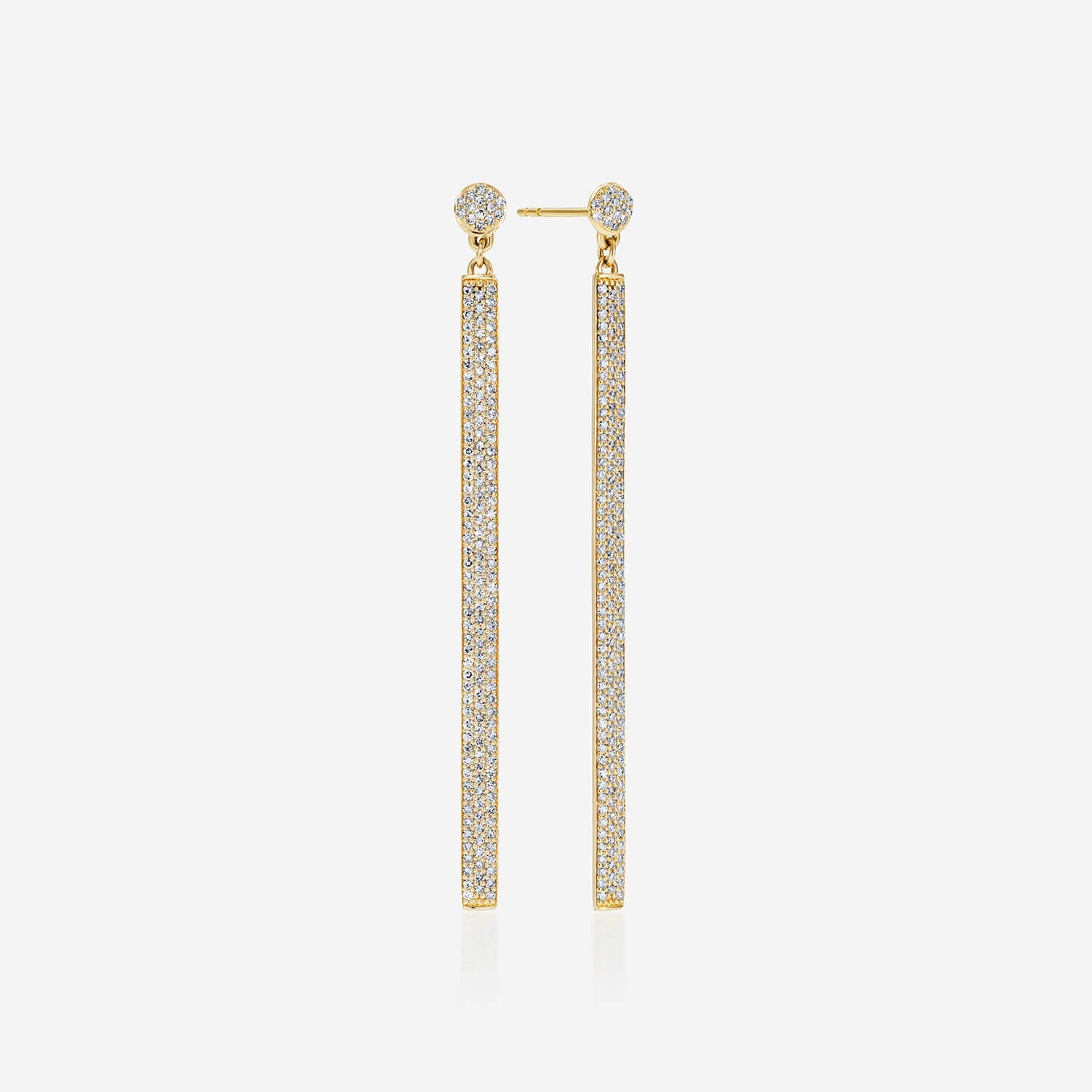 886 Royal Mint Earrings 886 Pavé Large Drop Earrings in 18ct Yellow Gold