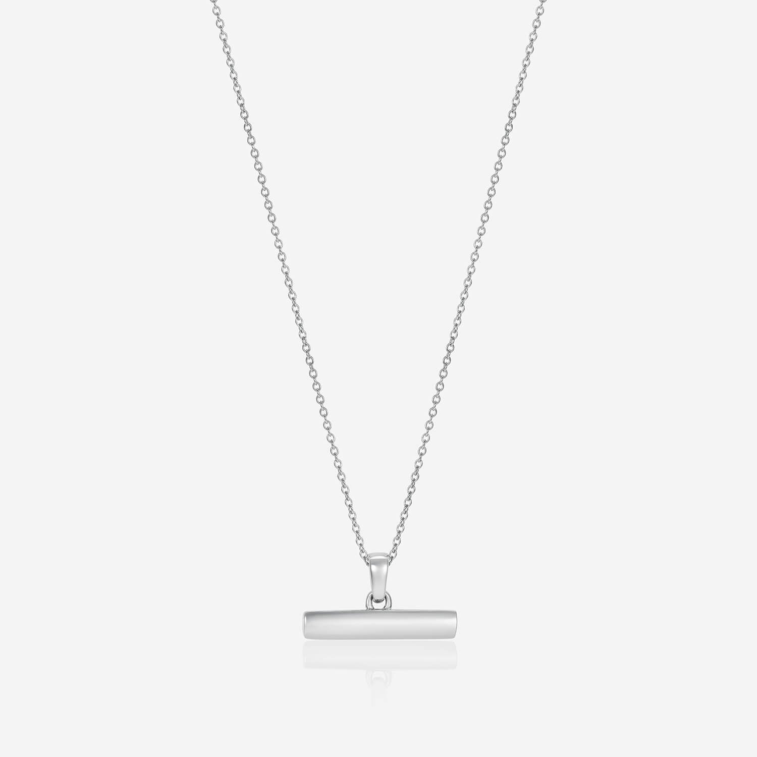 886 Royal Mint Necklaces 886 Small T-Bar Pendant with Chain in Sterling Silver