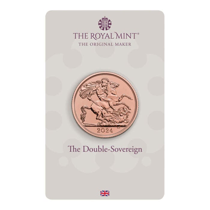 The Double Sovereign 2024 Gold Bullion Coin in Blister