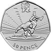 Wrestling 50p Coin