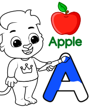 Coloring Page for Letter A