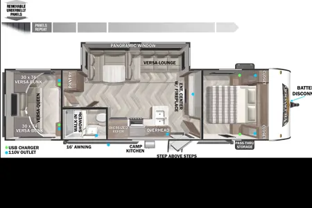 Wildwood x-lite bunk house Travel Trailer