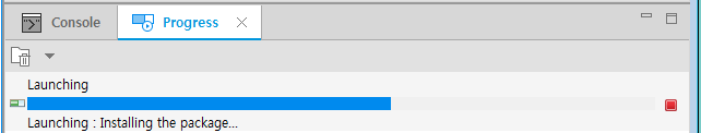 Figure 10. Application launch progress