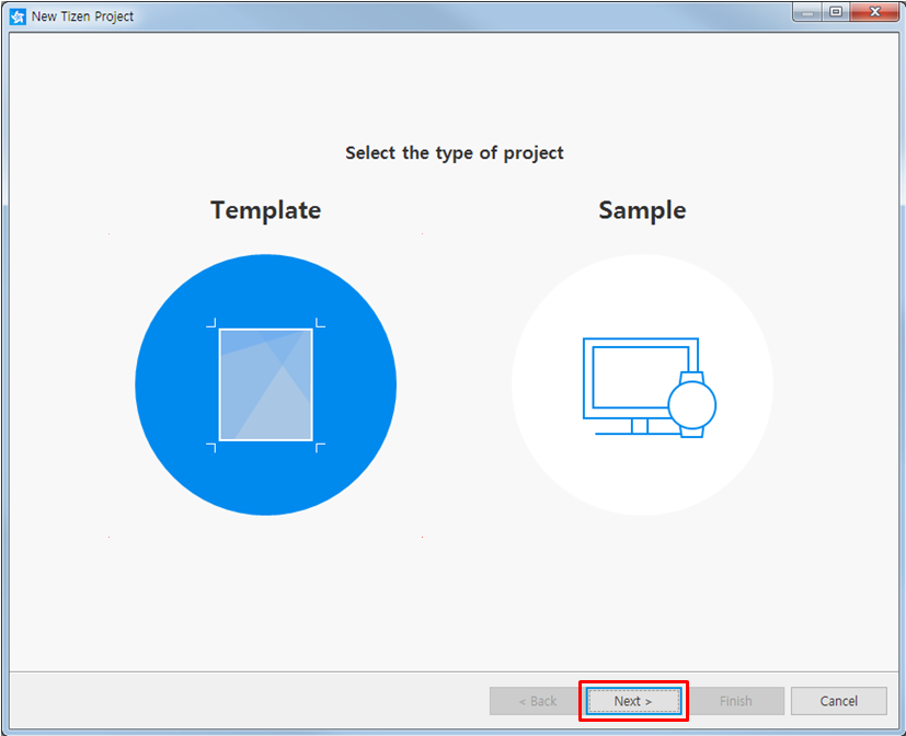 Figure 1. Select project type