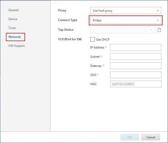 Figure 1. Select connection type