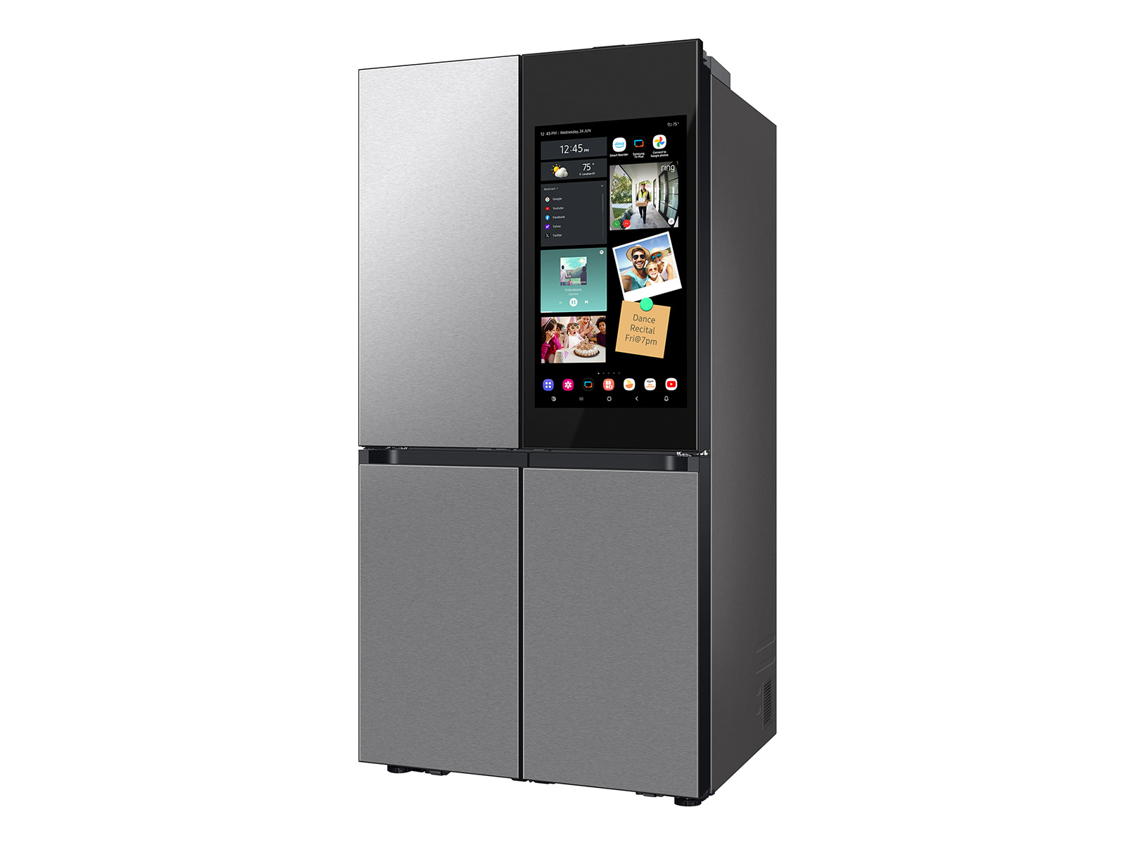 Thumbnail image of Bespoke 4-Door Flex™ Refrigerator (29 cu. ft.) with AI Family Hub™+ and AI Vision Inside™ in Stainless Steel