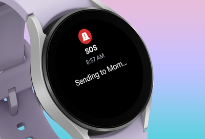 Galaxy Watch5 displaying SOS screen