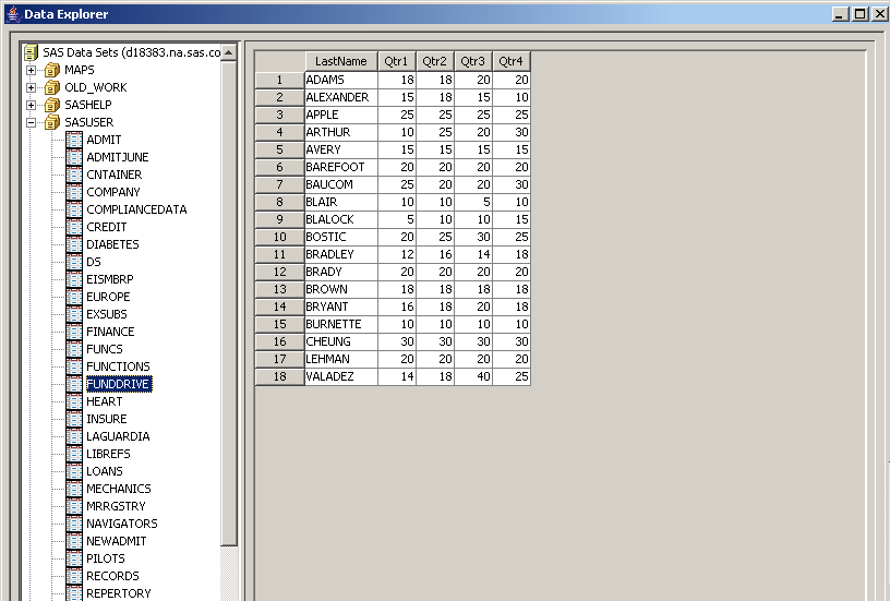 [The Data Explorer Window]