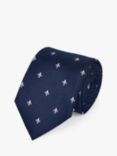 Charles Tyrwhitt Fleur de Lys Print Stain Resistant Silk Tie, French Blue