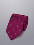 Charles Tyrwhitt Fleur-de-Lys Silk Tie, Blackberry