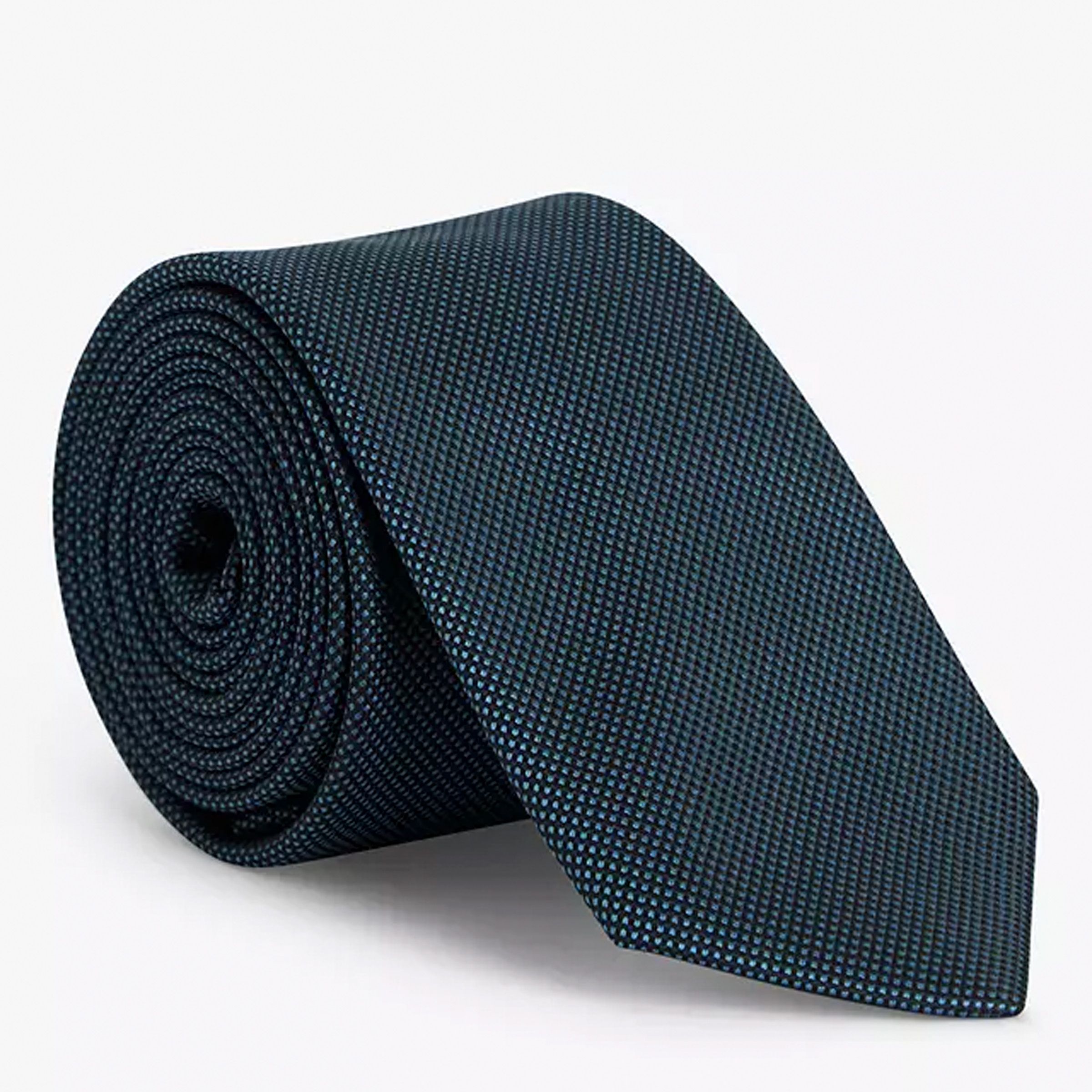 Blue tie on white background