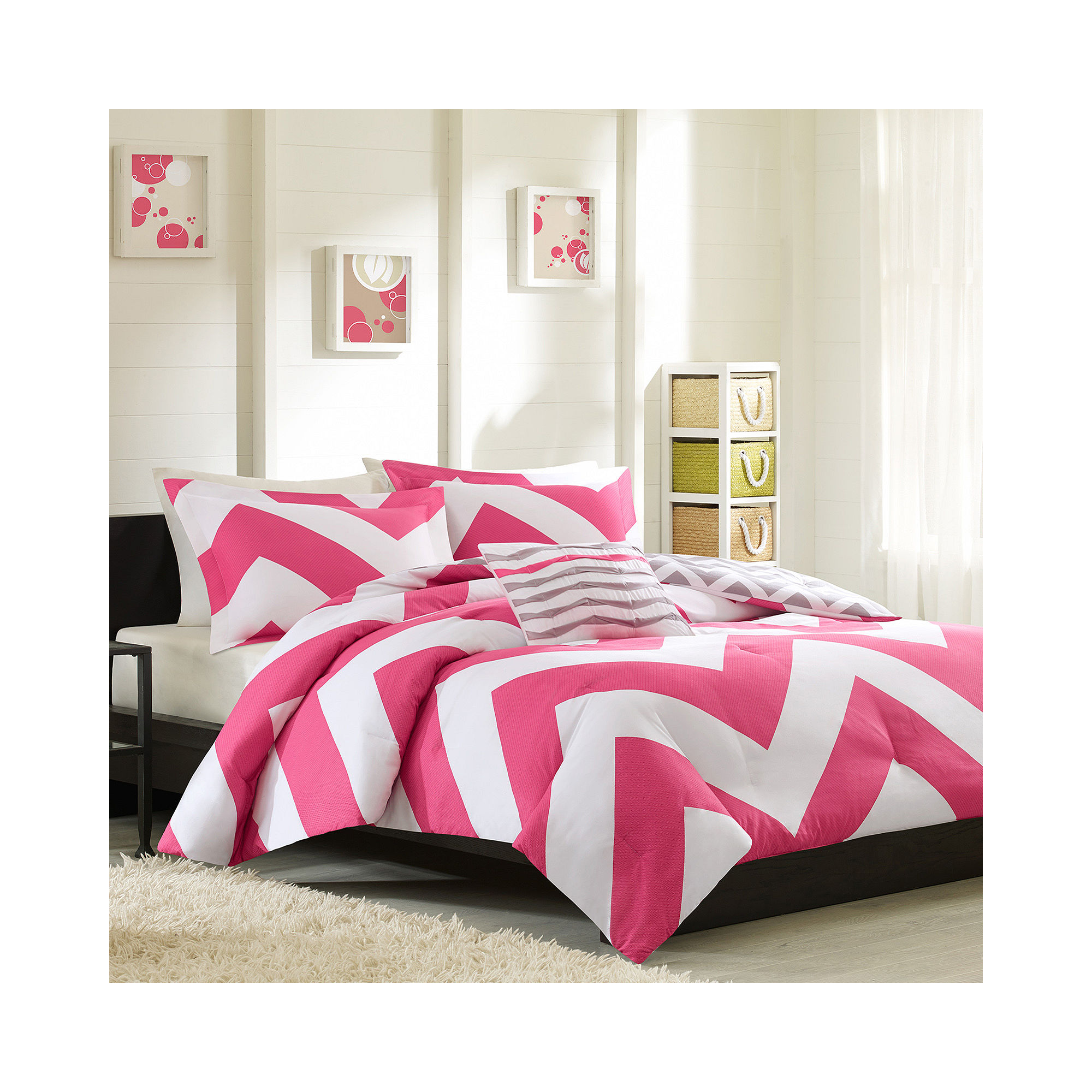 Virgo Reversible Chevron Comforter Set