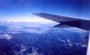 View from the plane over the Andes mountains