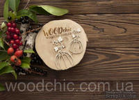 Чипборд тыква 1 от WOODchic, 6х5см