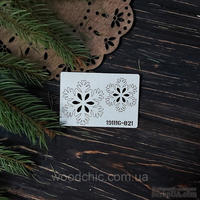 Чипборд набор Снежинки 21 от WOODchic, 4х4 см 3х3 см