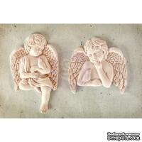 Набор украшений Prima - Shabby Chic Resin Treasures Cherub with Bird, 2 шт. - ScrapUA.com