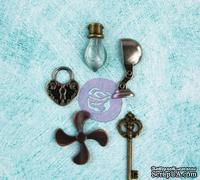 Набор украшений от Prima - Junkyard Findings Metal Embellishments  - Home Articles , 5 шт