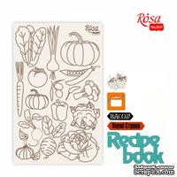 Чипборд для скрапбукинга от ROSA TALENT - Recipe book 3, белый картон, 12,6х20 см