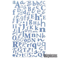 Наклейки - Alphabet Glitter Stickers - Dusky Blue,170 шт