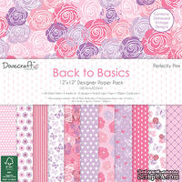 Набор бумаги от Dovecraft - Back to Basics Perfectly Pink (30x30 см), 36 листов, односторонняя