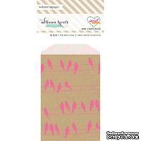 Конвертик Webster's Pages - Bulk Bags Birds: Pink & Kraft, размер 10х7 см, 1 шт.