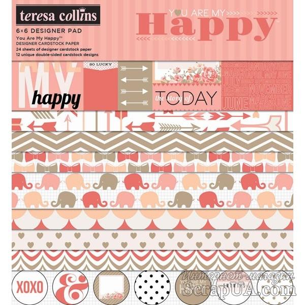 Набор двусторонней скрапбумаги Teresa Collins Designs - You Are My Happy - ScrapUA.com