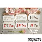 Чипборд ScrapBox - Для вышивки билетики I Love You - ScrapUA.com