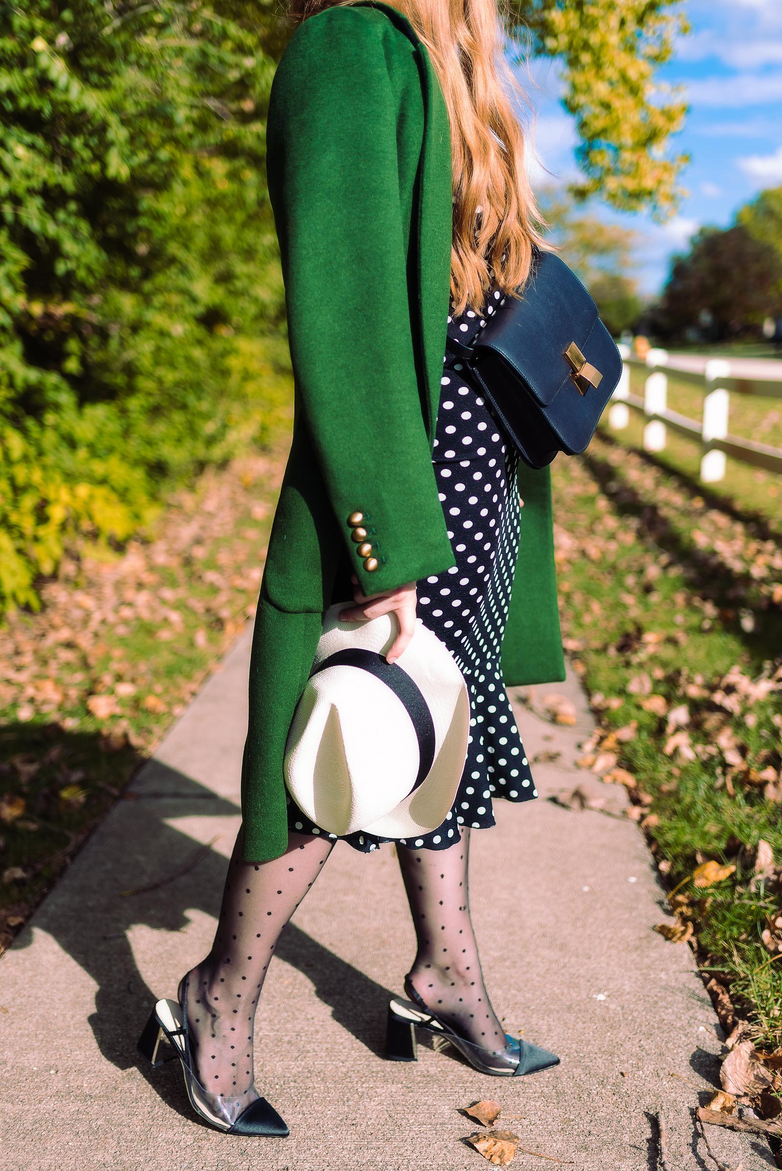 Polka Dot Fedora Outfit