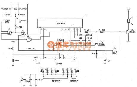 Time to  Acousto-optic Reminding Circuit