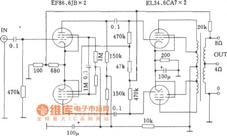 Electron tube QUADll amplifier circuit diagram