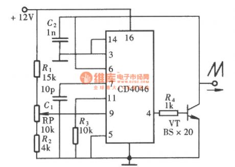 Oblique wave generator with CD4046