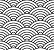 Japanese Seigaiha Wave Pattern Vector (SVG)