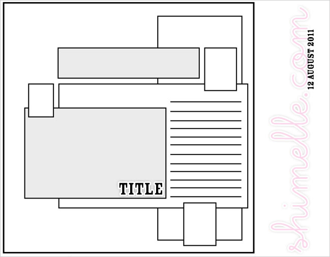 scrapbooking sketch and page ideas