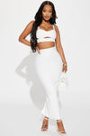 Breaking Habits Bandage Skirt Set  - White