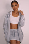 Chill Weekends Skirt Set - Heather Grey